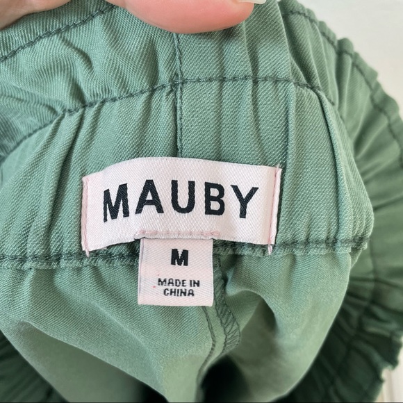 Mauby Paperbag Waist Green Shorts Sz Medium - Picture 4 of 11